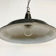 Vintage industrial dark grey enamel hanging light, 1950s