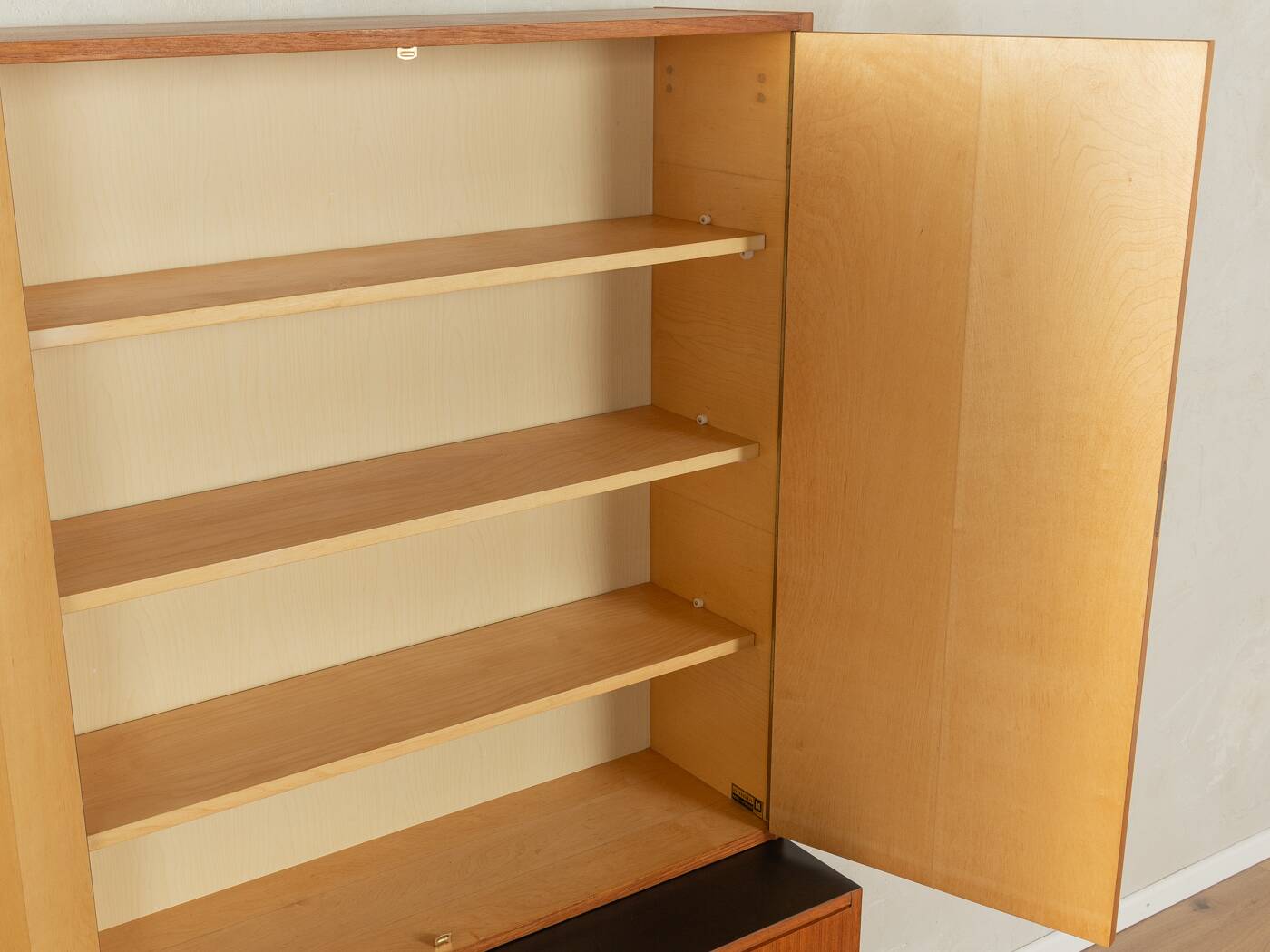 Walnut veneer wardrobe, 1960s