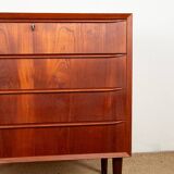 Commode 4 tiroirs en teck, Danemark 1960