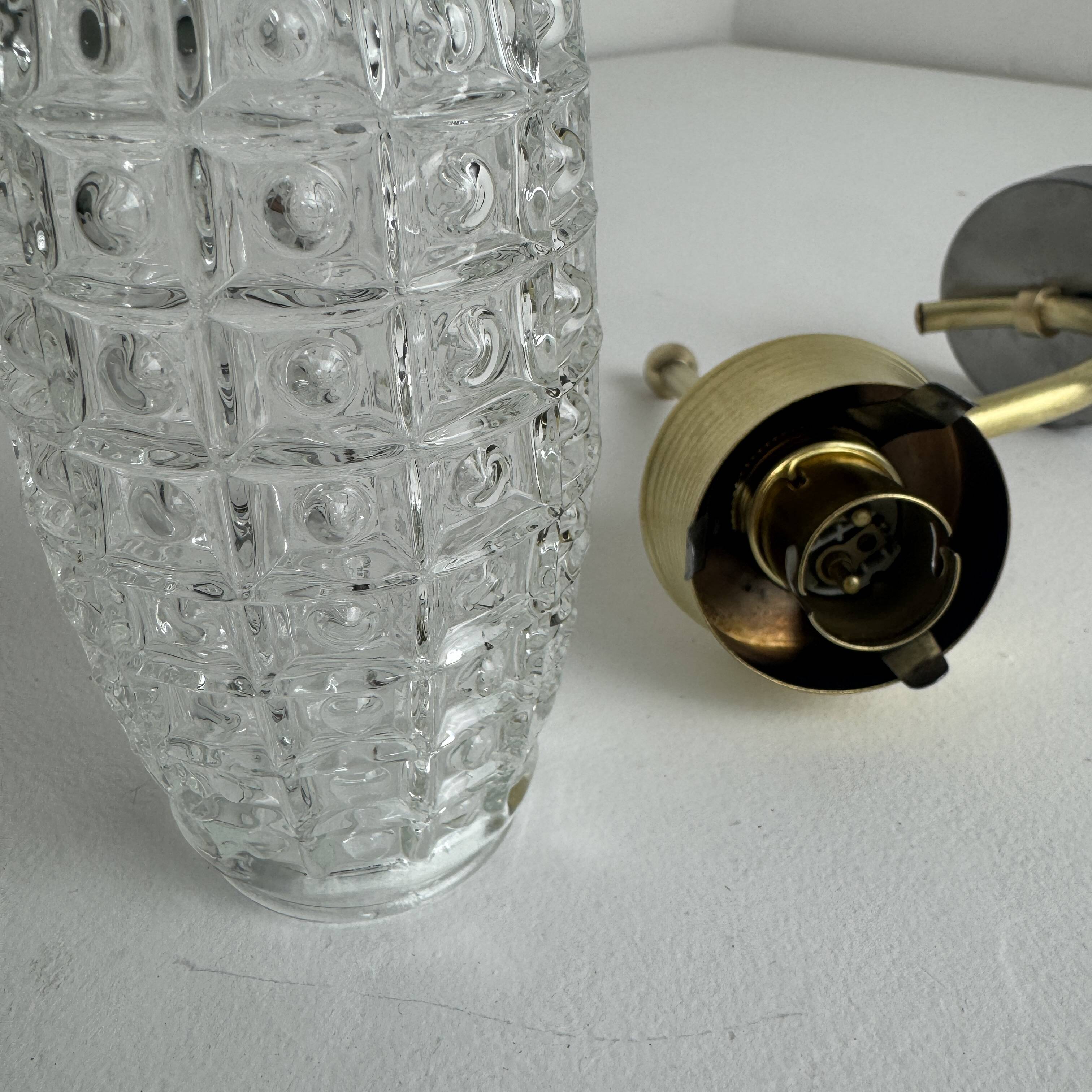 Pair of antique wall lights 1950 vintage