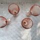 Pink glass champagne flutes from Arcoroc Luminarc model Rosaline