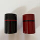 Lacquered wooden salt and pepper shakers