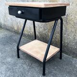 Vintage boarding school bedside table, 1950s
