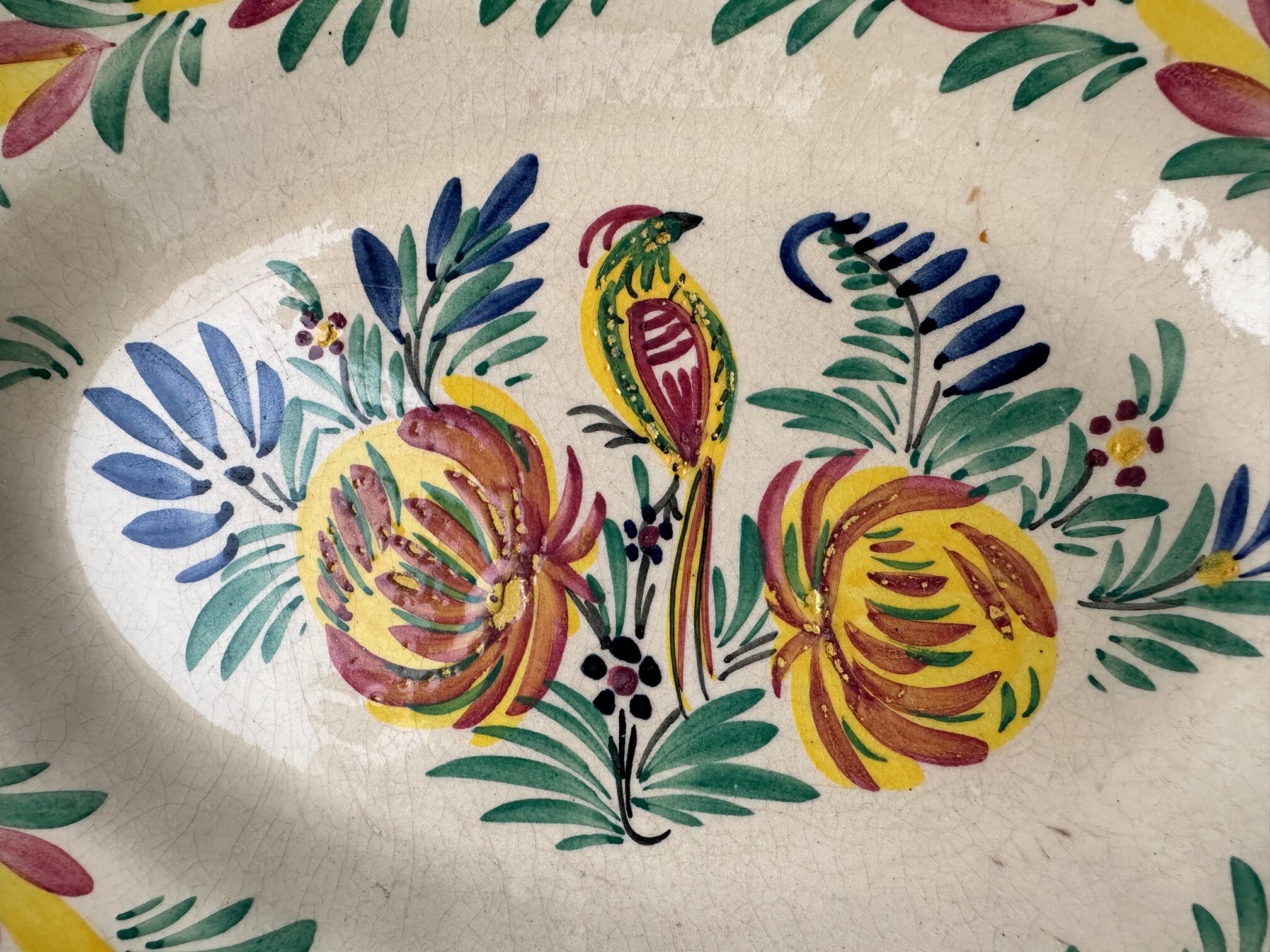 Quimper earthenware dish