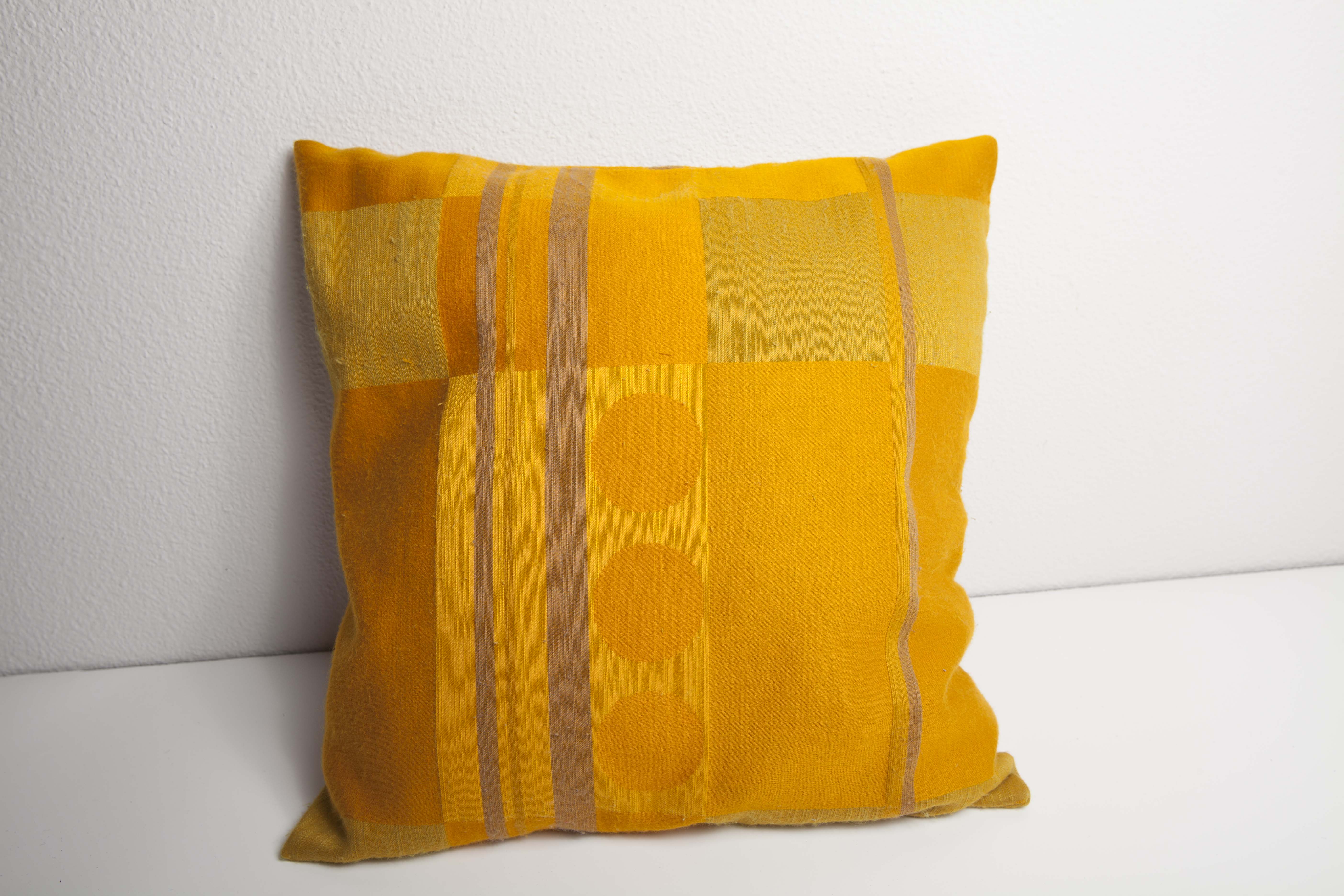 60's Square moire fabric textile cushion