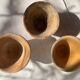 Ensemble de 3 pots à sève en terre cuite français