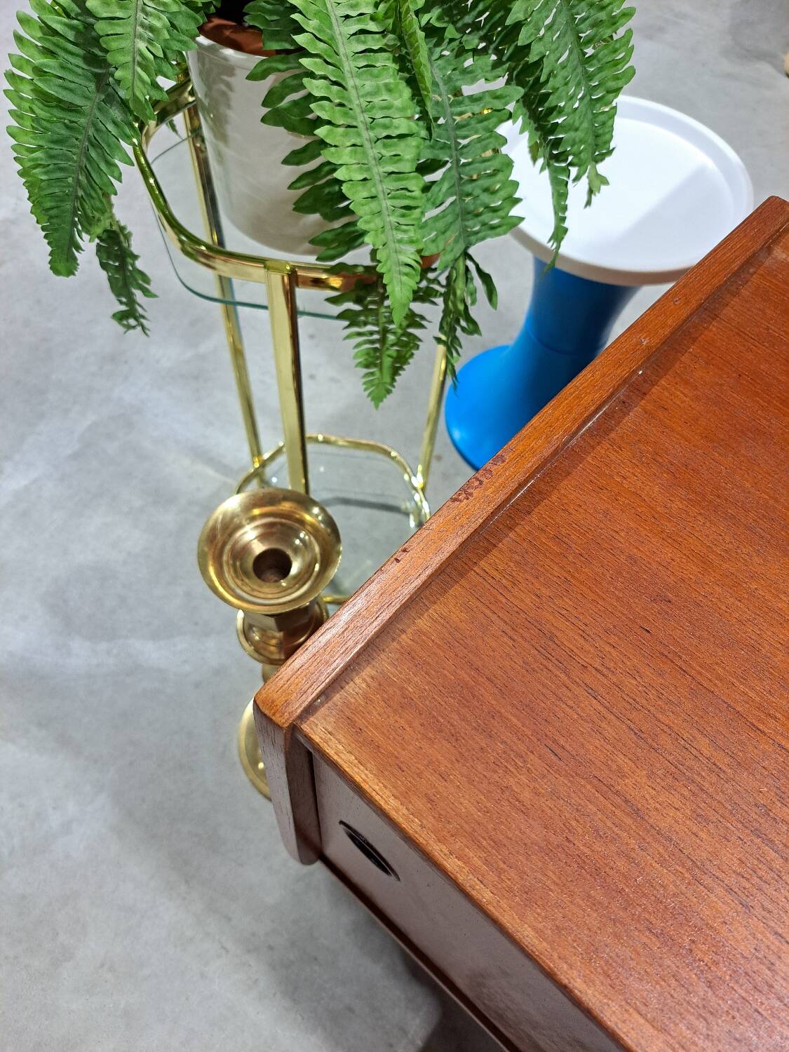 Teak veneer sideboard with drawers from Sweden