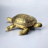 Regency turtle ashtray in bronze, Spain, 1980s