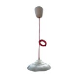 Suspension ancienne, abat jour en verre, luminaire vintage