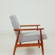 Fauteuil & Repose-pieds tissu cotton rayé