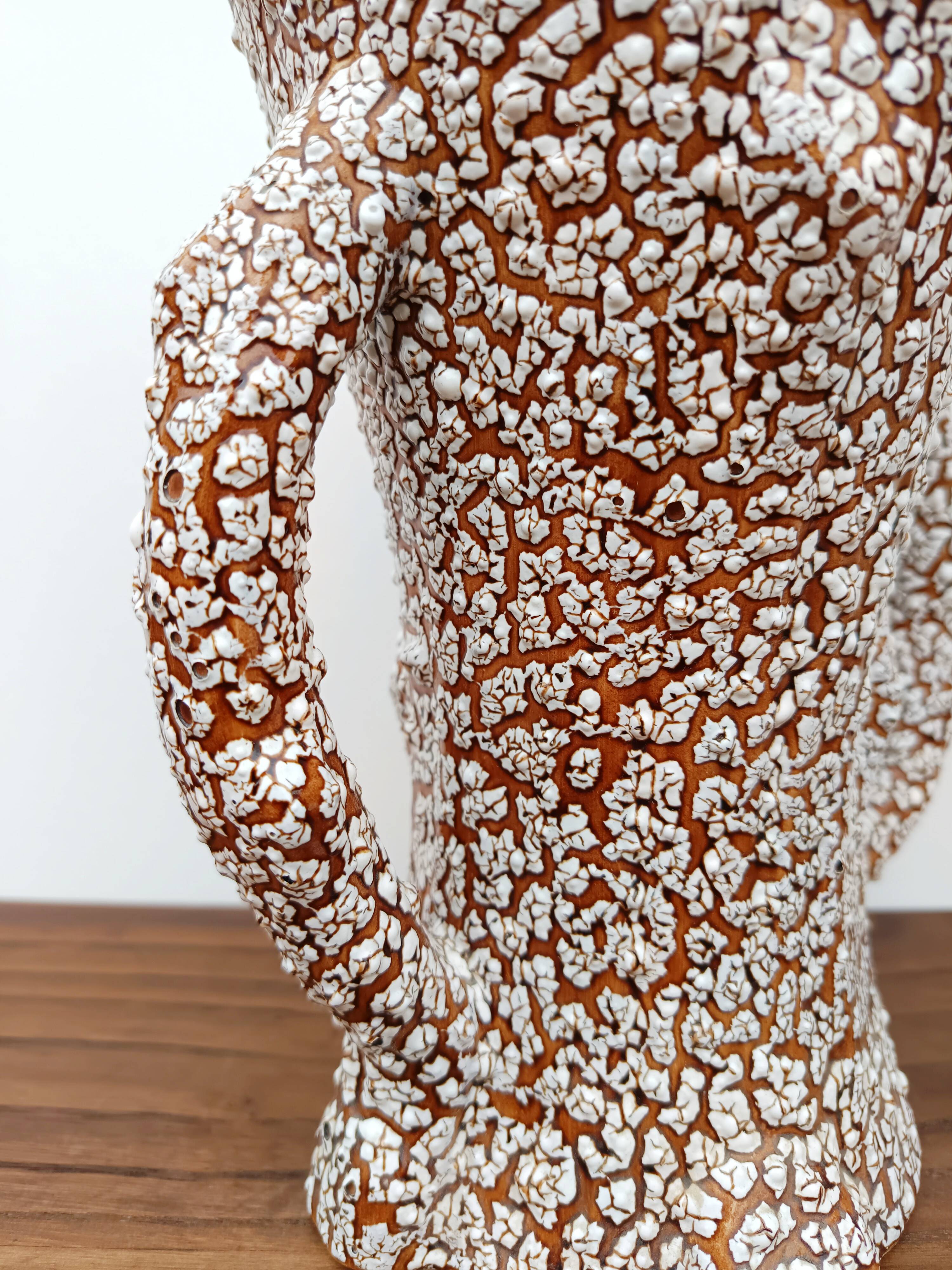 Vintage glazed ceramic vase - Fat Lava