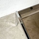 Modernist chrome and smoked glass coffee table, circa 1970