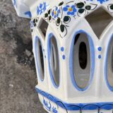 Handmade openwork ceramic pendant lamp