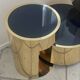 2 bedside tables and a brass Fendi table.