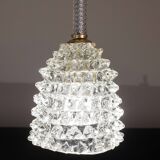 Extraordinary Clear Rostrato Murano Glass Penadant by Barovier & Toso, 1940