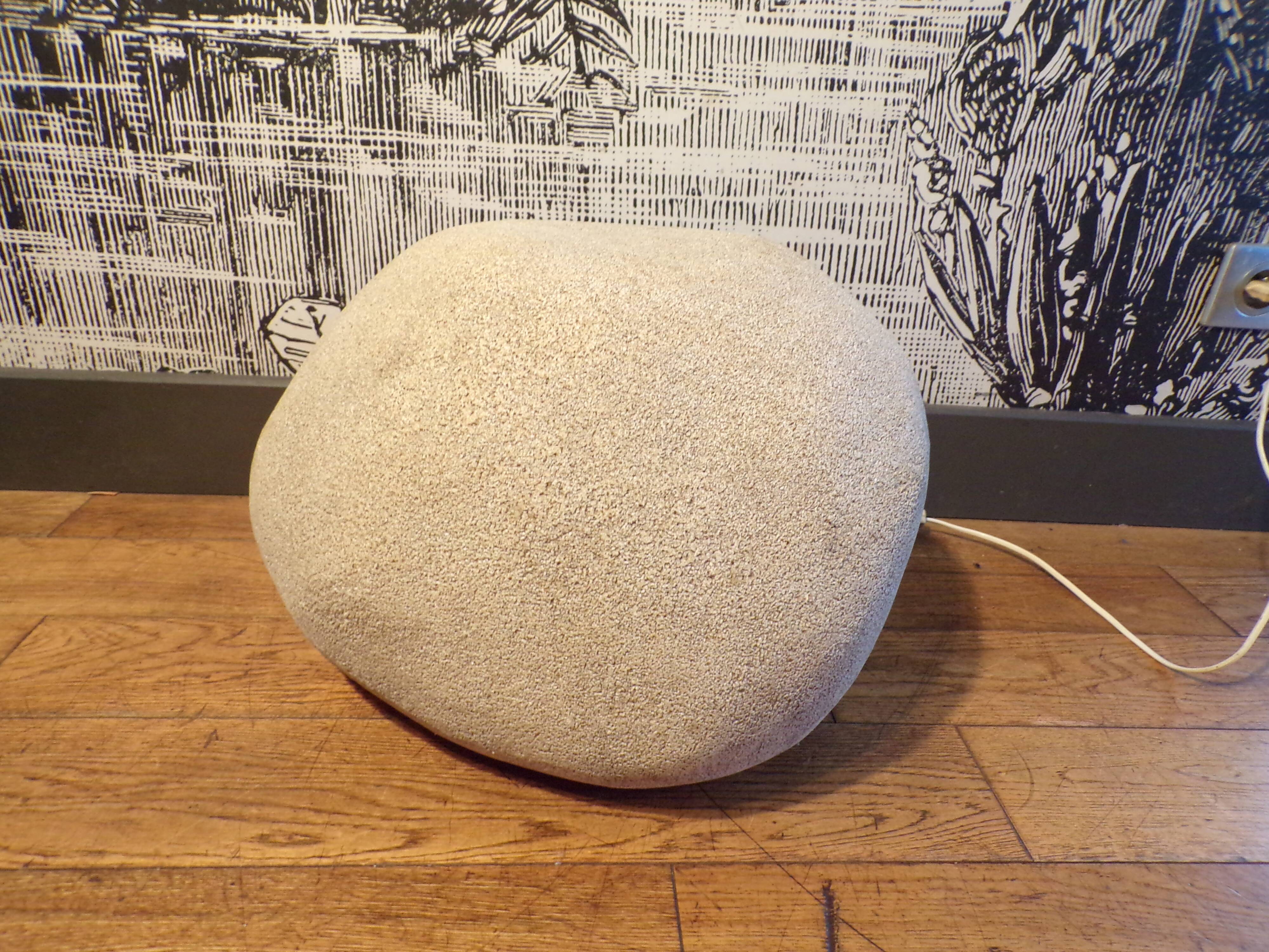 XL stone lamp Dora by André Cazenave damaged