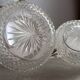 Creamer and jam maker in diamond-point crystal and silver rim, circa 1930