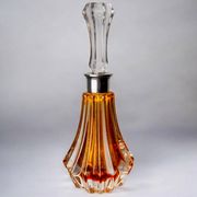 Orange sommerso perfume bottle, Murano glass, Italy, 1970s