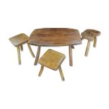 Set coffee table and stools brutalist countryside