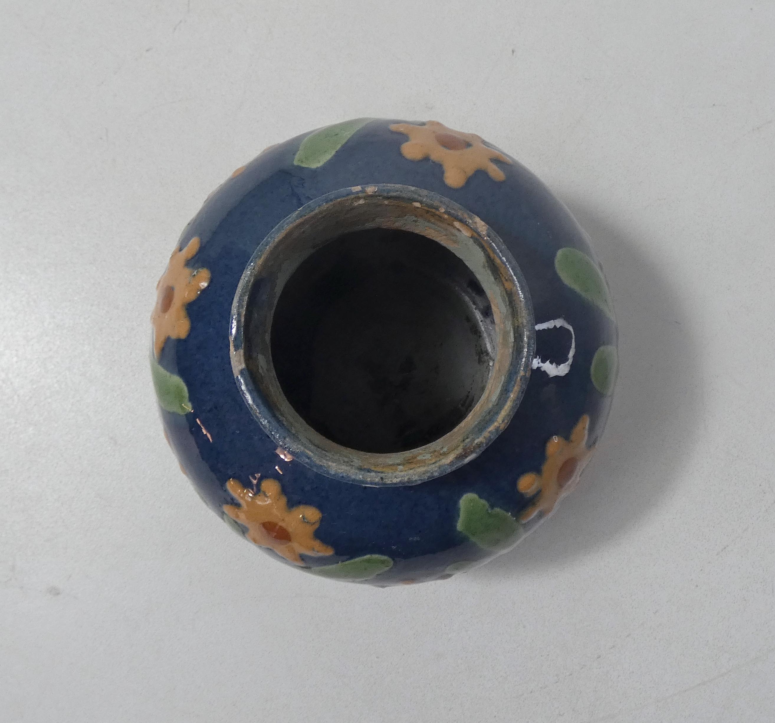 Old glazed ceramic vase elchinger style