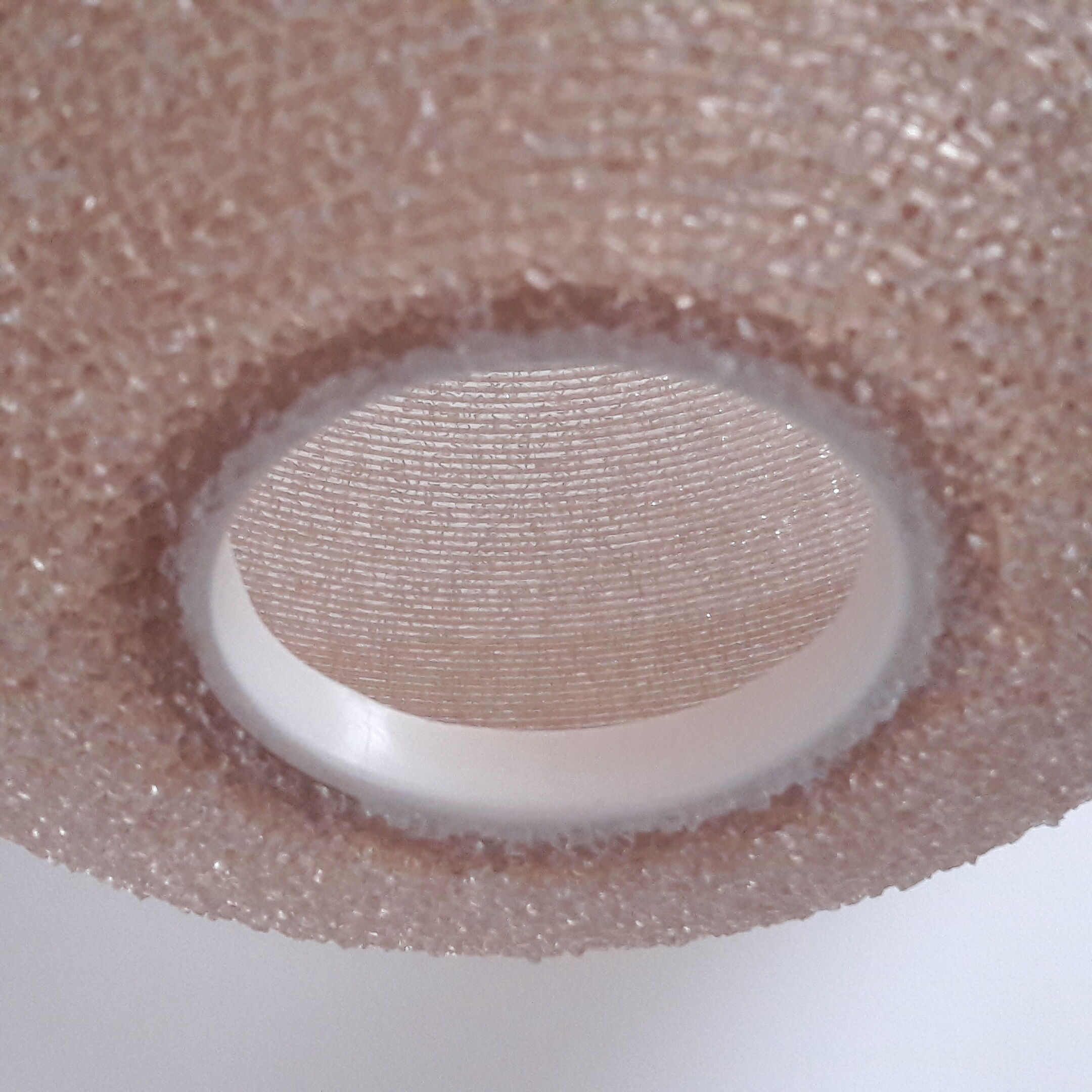 Ball pendant light in resin 70s