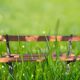 Antique double garden bench from the city of Paris in cast iron and wood