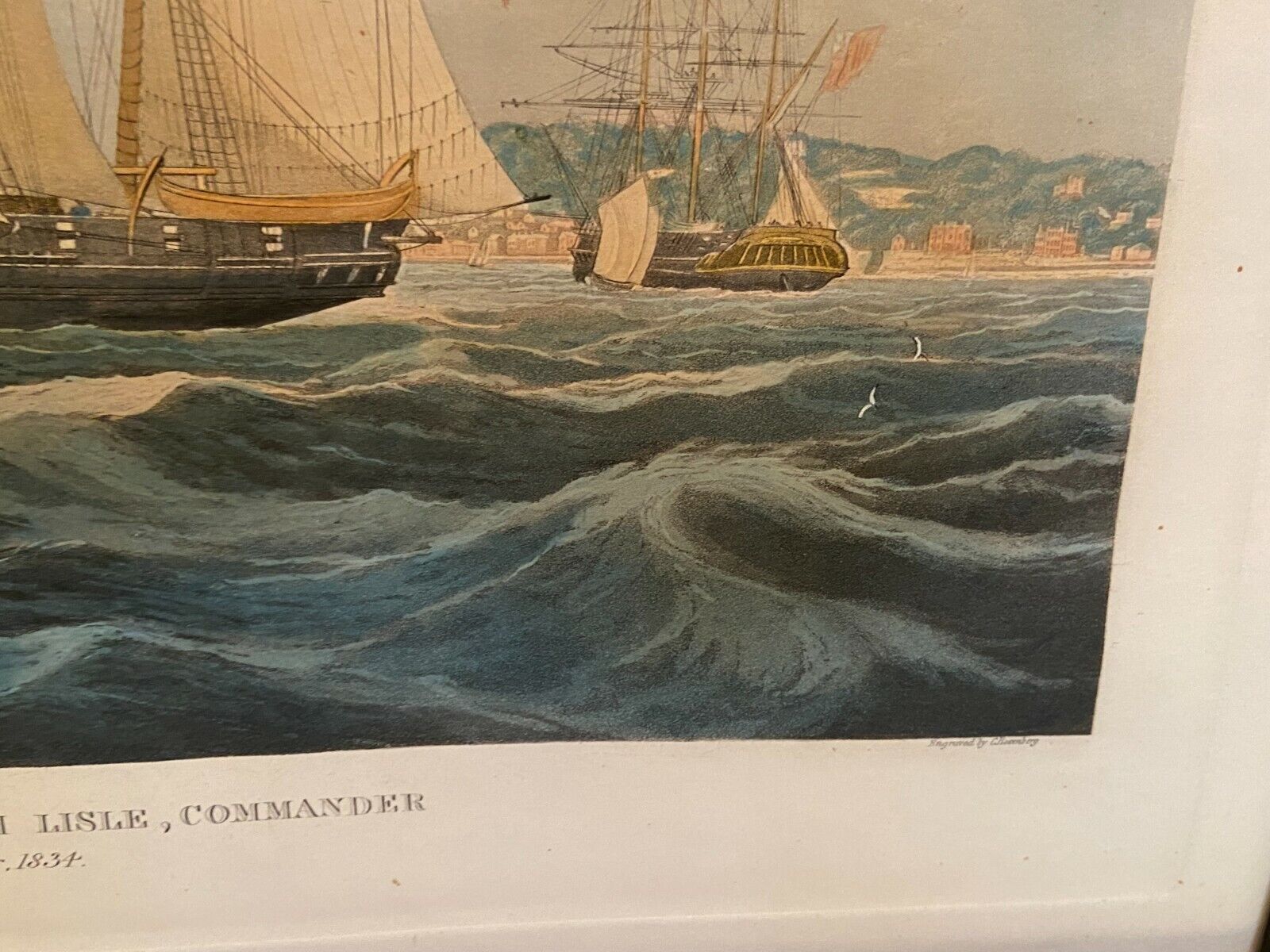 Engraving XIXth The Samuel Enderry of 422 tons William Lisle W.J. Huggins Rosenberg