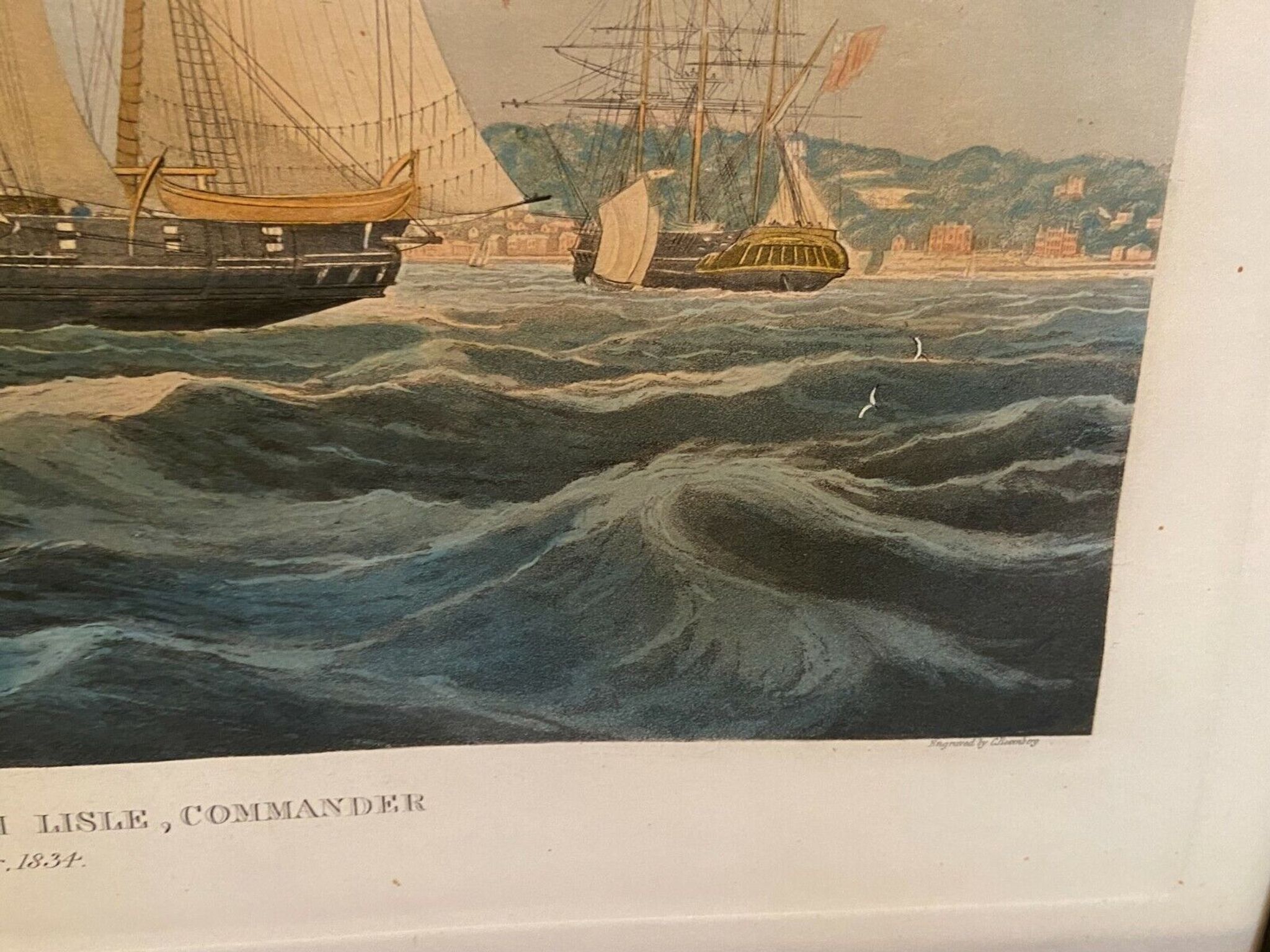 Engraving XIXth The Samuel Enderry of 422 tons William Lisle W.J. Huggins Rosenberg
