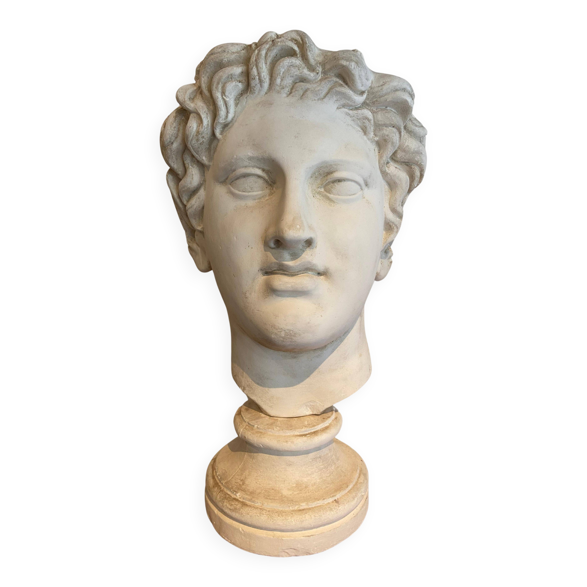 Very large Stucco head of a Roman figure