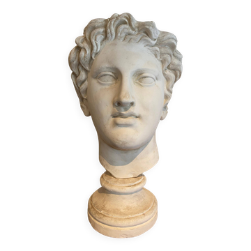 Very large Stucco head of a Roman figure