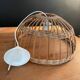 Vintage wicker pendant lamp