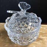 Sucrier en verre vintage Papillon