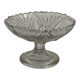 Small vintage footed bowl, made of clear moulded glass.
