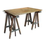 Old architect's table in 3 parts