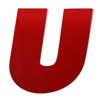 Teaches Letter U vintage red metal