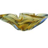 Mid-century modern bowl, glass, by H. Machanowska, Czechoslovakia, 1960s.