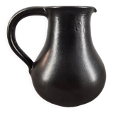 Modernist pitcher in black ceramic 50s