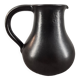Modernist pitcher in black ceramic 50s