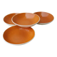 4 hollow plates Salins Deauville Corail