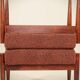 Set of two vintage-style footstools, bouclé cinnamon color