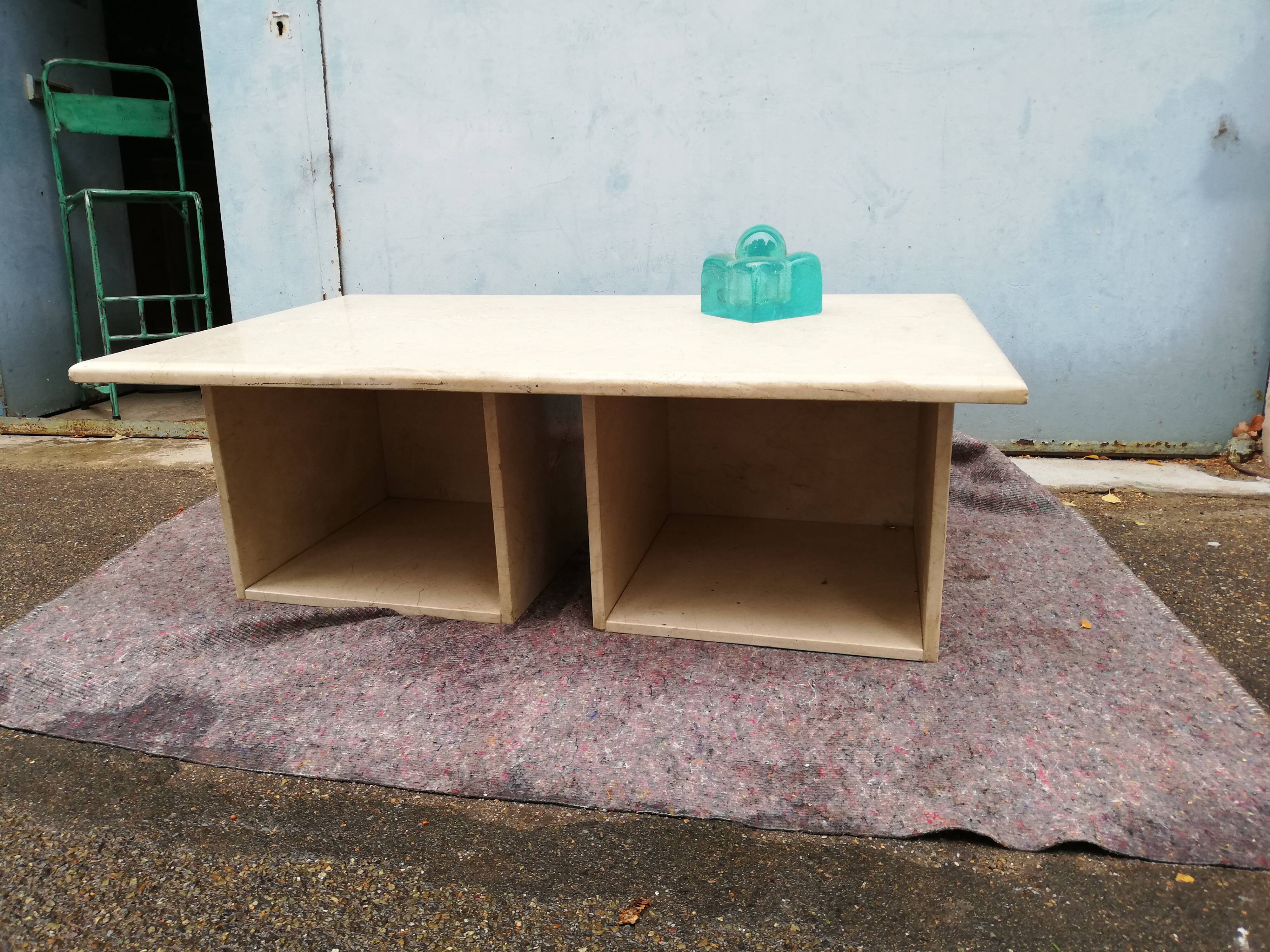 White marble coffee table