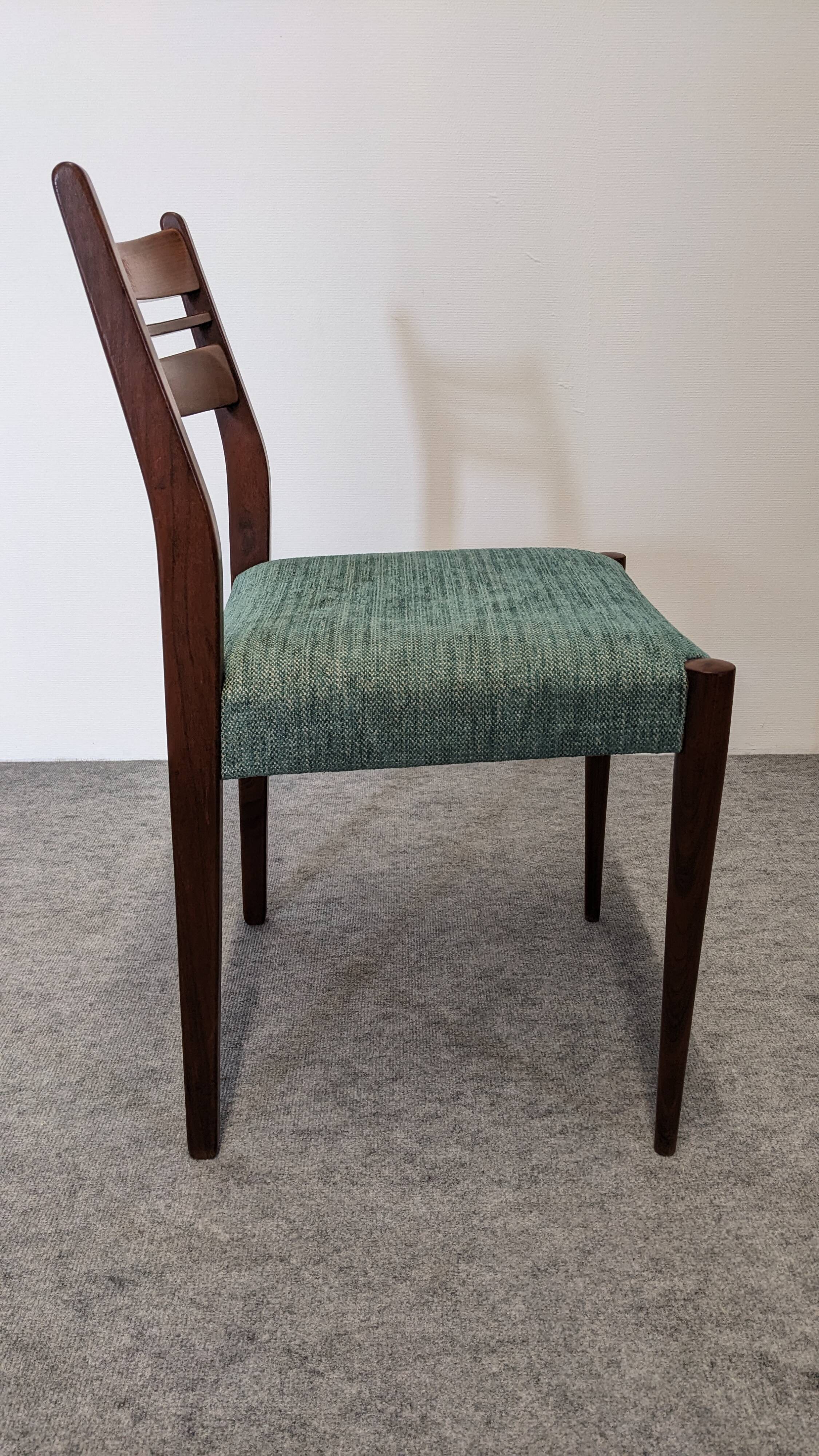 Set of 4 Scandinavian teak chairs, Denmark circa 1960.