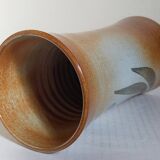 Vintage enameled stoneware potter's diabolo vase