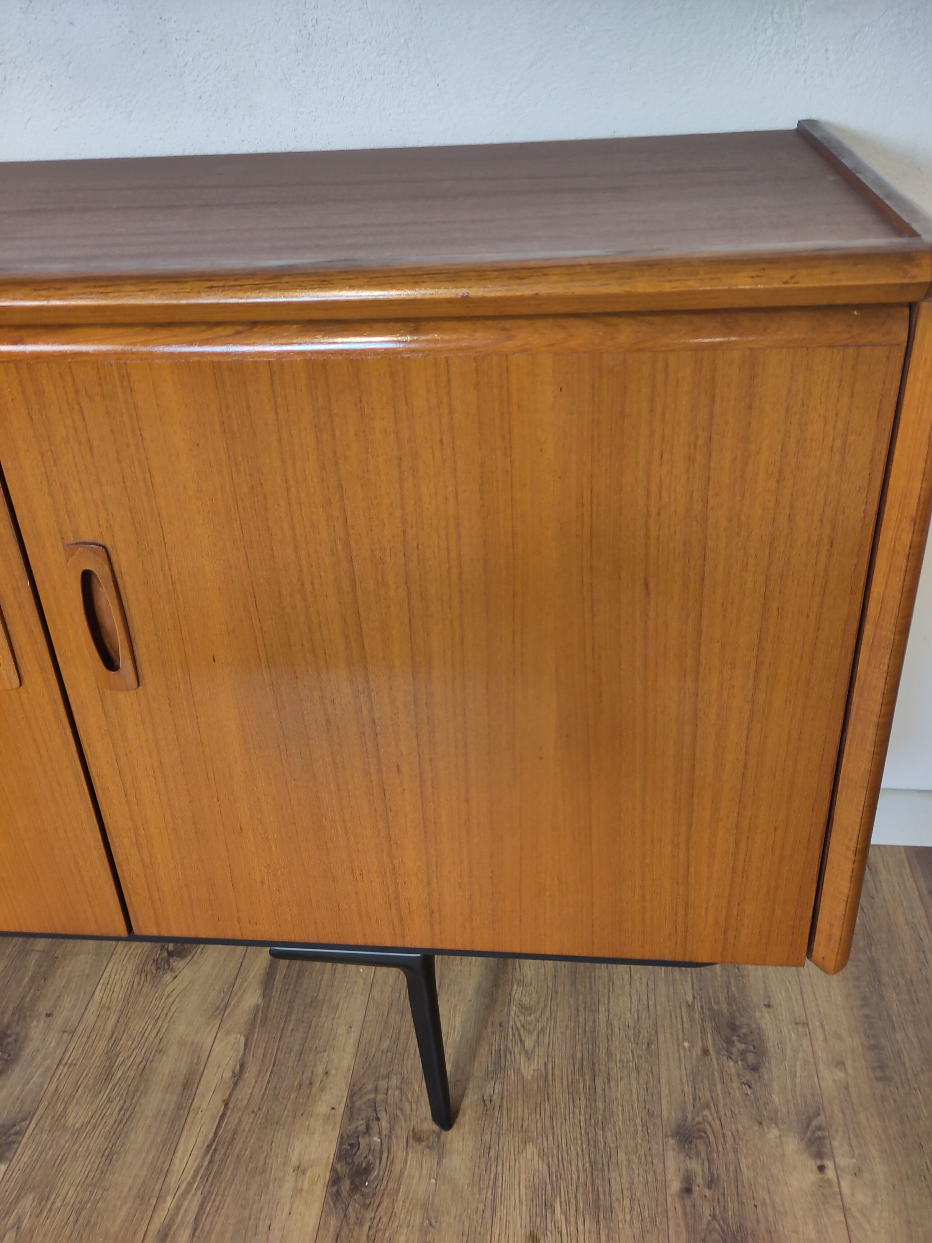 Scandinavian teak and metal sideboard