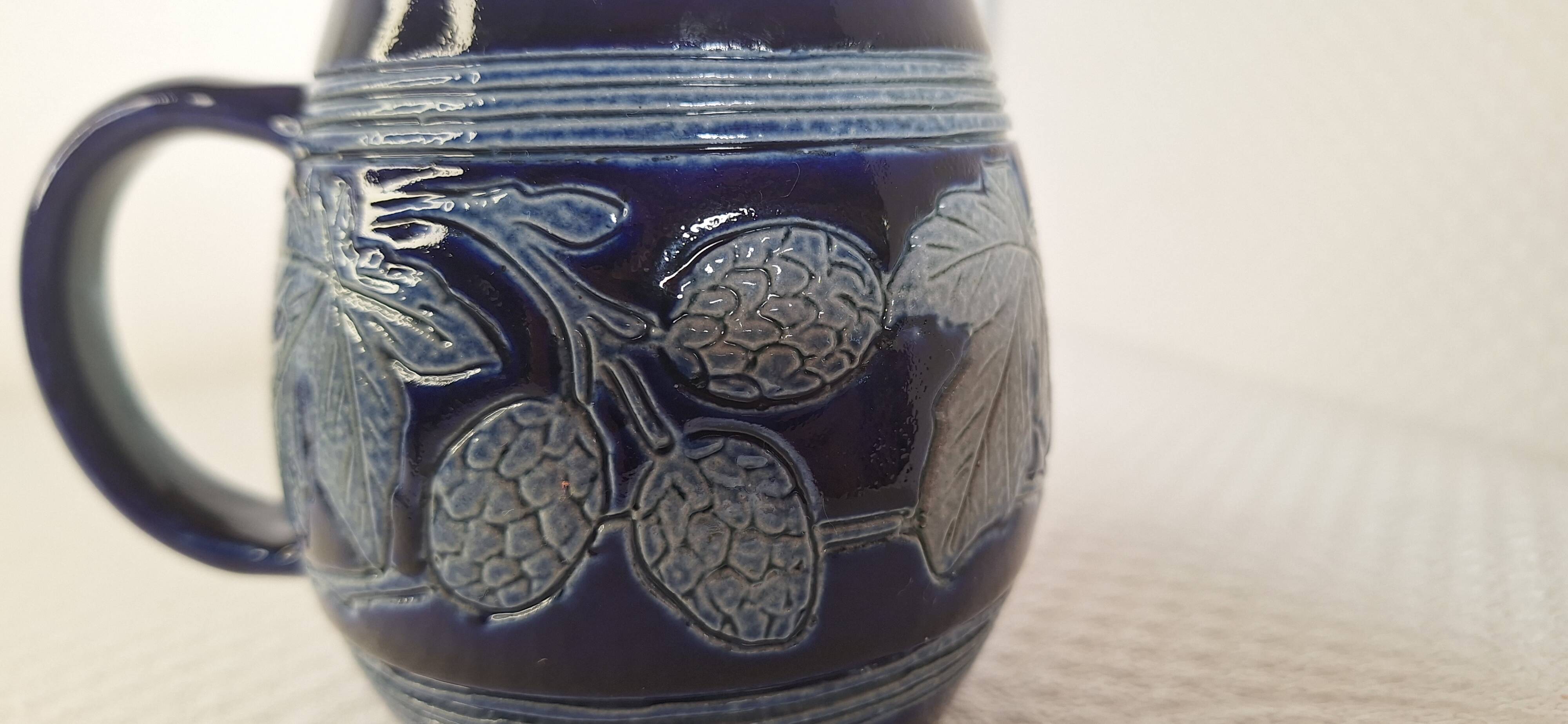 Genuine Alsace stoneware mug signed
