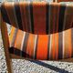 Set of 5 70s designer chairs in beech and orange and brown velvet Self éditeur