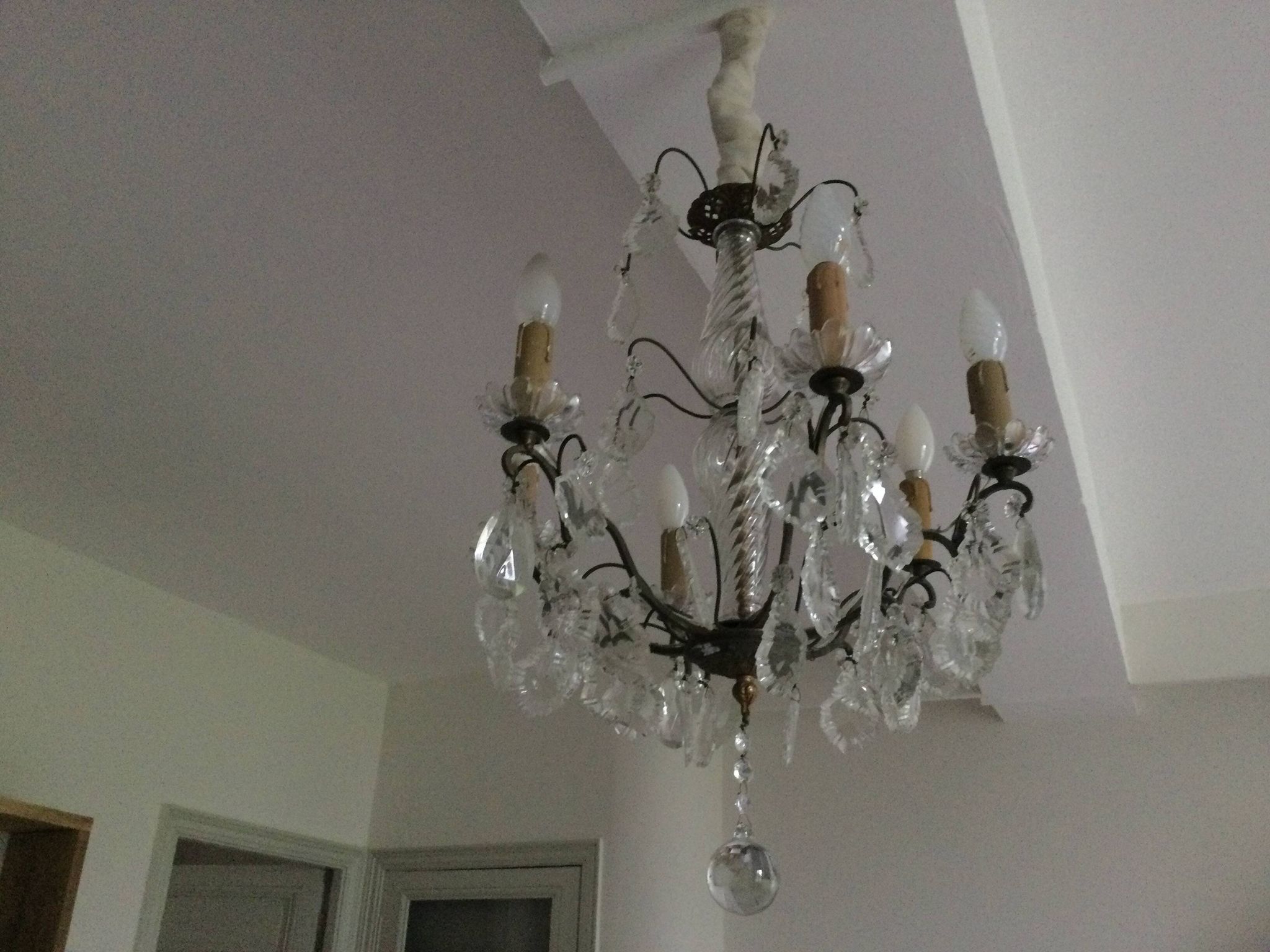 Antique chandelier with tassels