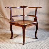 Fauteuil d'angle 1900 assise bistro