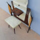 Coiffeuse ou meuble d’entrée vintage avec son siège années 1960