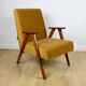 Classic vintage golden velvet armchair Jade - like Chierowski model - 2 pieces available